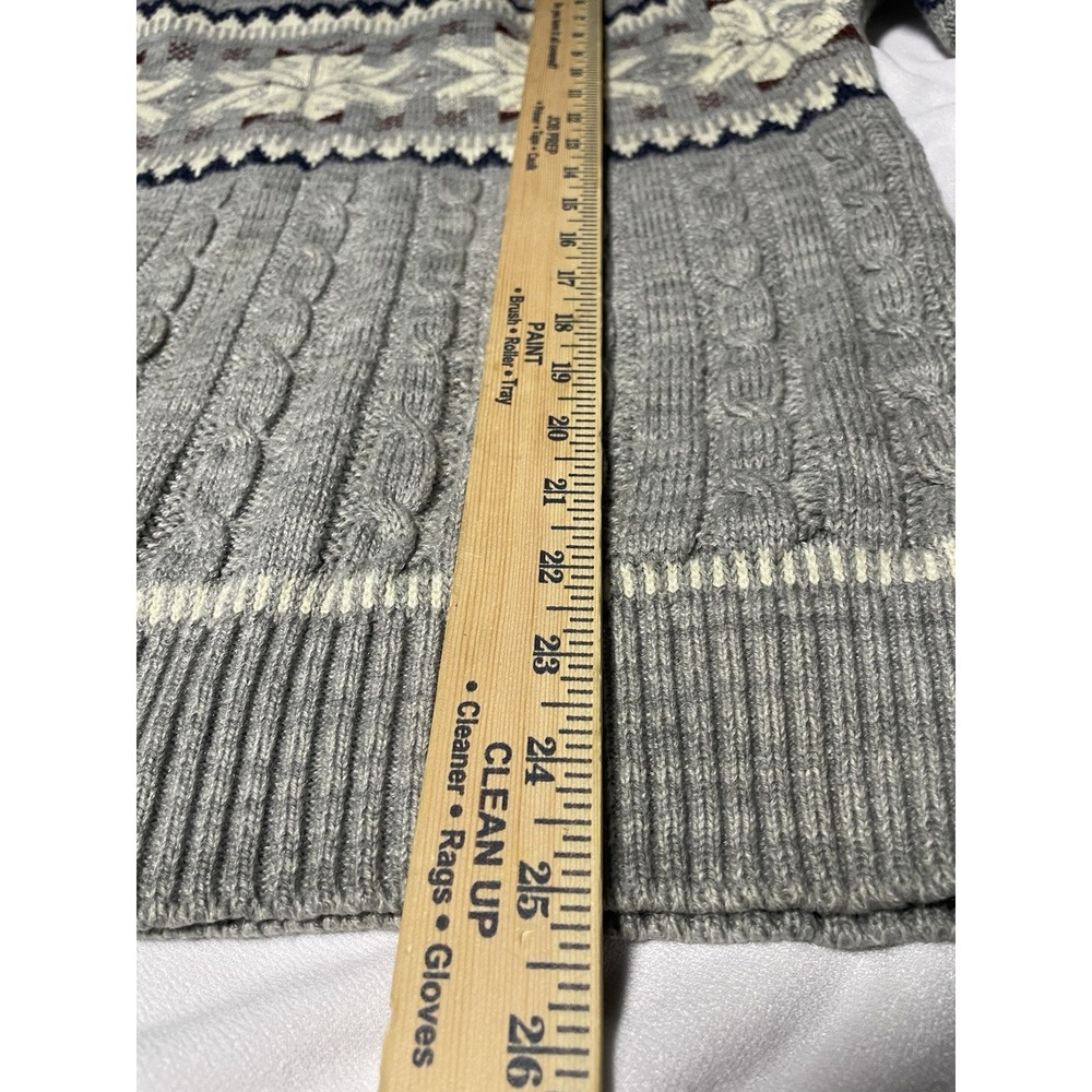 Vintage 90's Mervyn's Men's‎ Collection Fair Isle Cable Knit Sweater Size XL - Picture 5 of 6